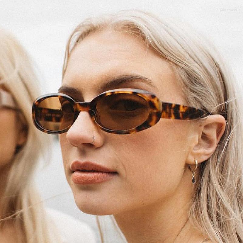 

Sunglasses NYWOOH Vintage Small Oval Women Men 2022 Fashion Brand Retro Sun Glasses Luxury Designer Leopard Eyewear UV400