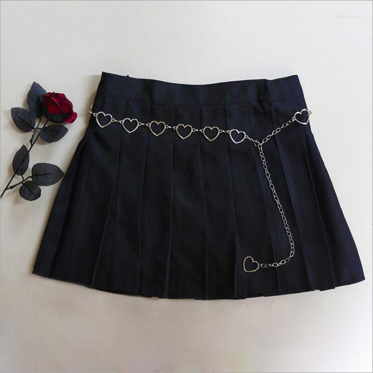 

Belts Women's Fashion Heart Metal Waist Chain Belt For Women Dress Shirt Small Leather Skirt Accessories, Silver