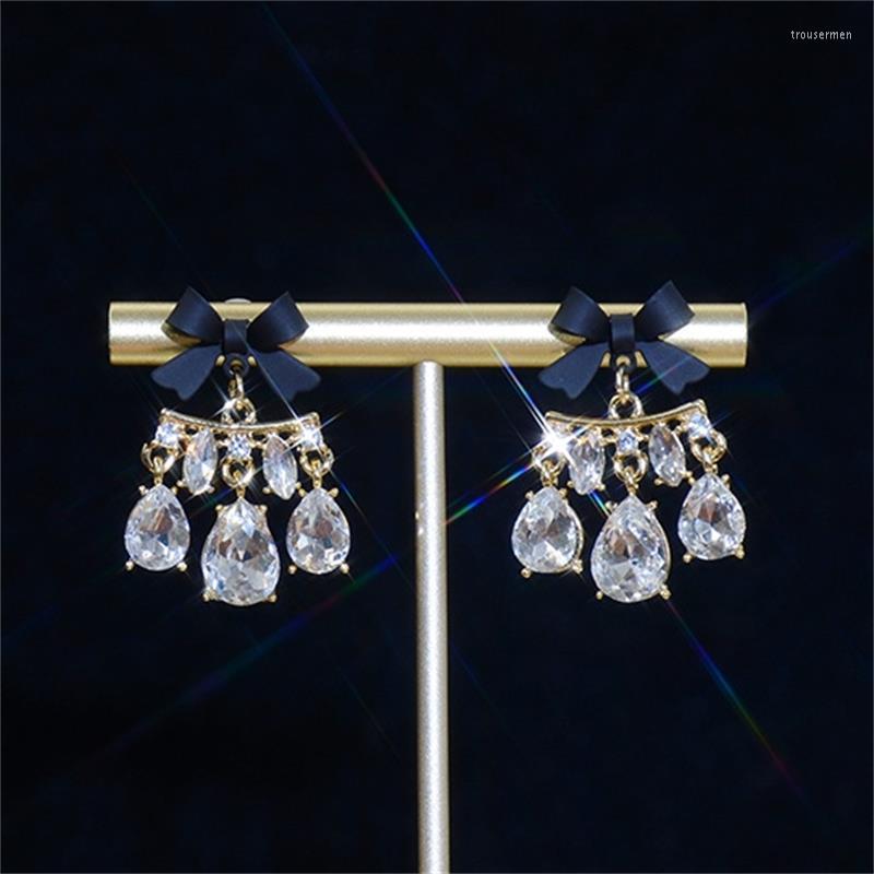 

Dangle Earrings & Chandelier Luxury Black Exquisite Butterfly 2022 Trend Women Inlay Rhinestone Elegant Temperament GiftsDangle