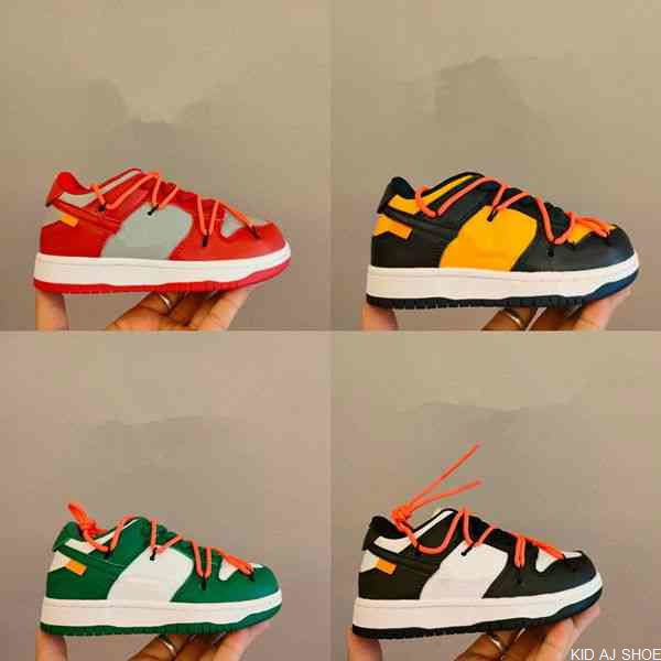 

DHL dunks Kids University Red boy Shoes Low Toddler Tennis Sneakers Black Toy Civilist Boys Girls With box Children Running TrainersCLV3