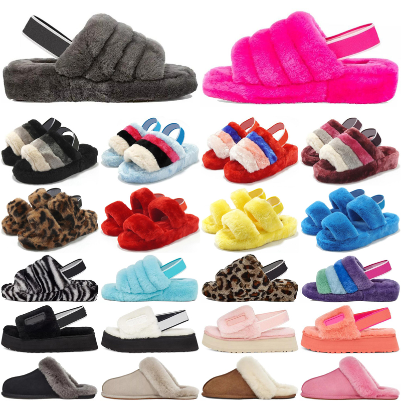 

Designer women sandal slippers sliders sandals fluffy shoes fur fuzzy pantoufle womens soft slides slipper luxury trainers runners mules, #1 black 36-45