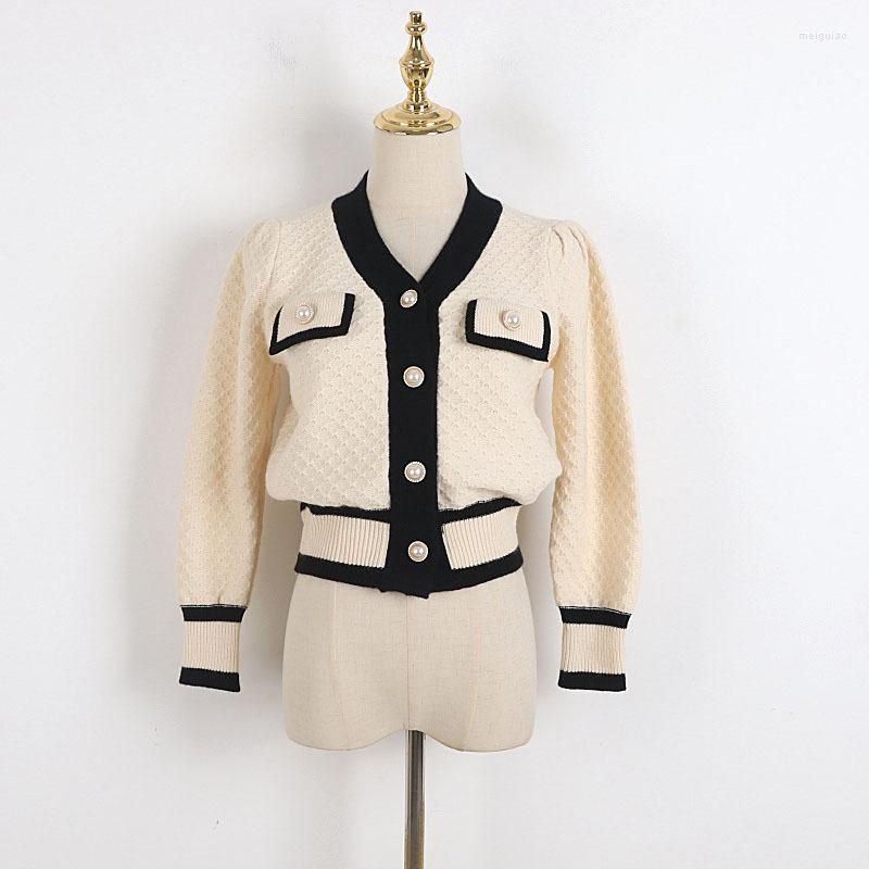 

Women's T Shirts V-neck Sweater Women's Loose Outer Wear Single Breasted Short Knitted Cardigan Jacket Style In Autumn Winter, Cardigan vkys black