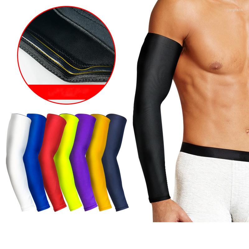 

Knee Pads 1 Pcs Sports Arm Sleeve Sun Protection Basketball Running Fishing Cycling Sleeves Cover Bike Warmers Fitness Armbands, White
