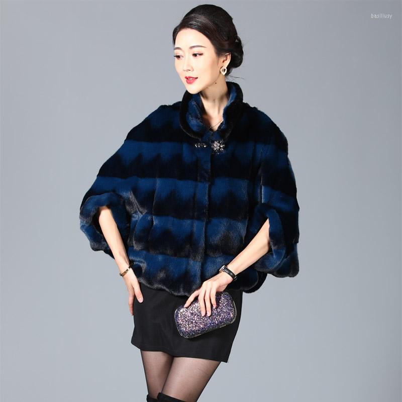 

Women's Fur Winter Mink Hair Bat Sleeve Coat Women Short Version Versatile Cloak East Europe Trend Shawl Fashion Overcoat, As the pictures