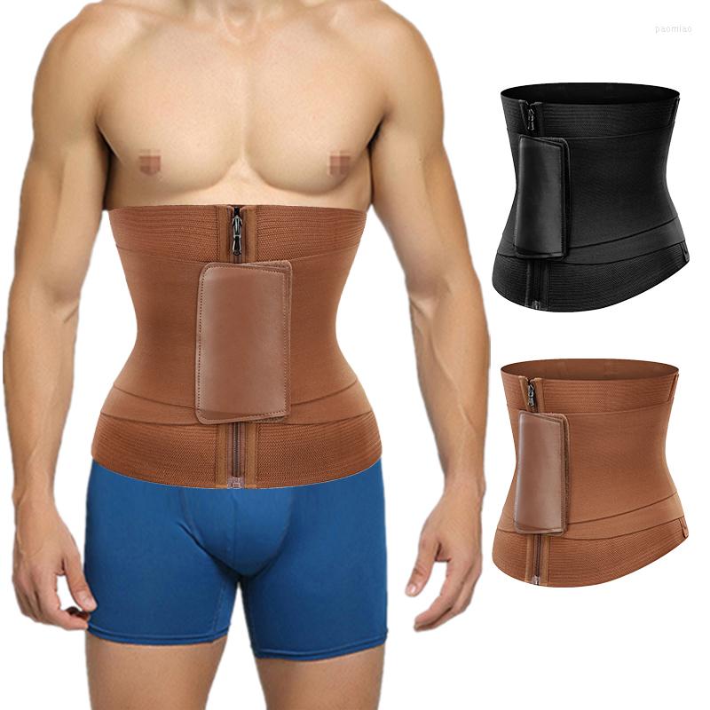 

Men's Body Shapers Men Waist Trainer Trimmer Belt For Weight Loss Neoprene Shaper Sauna Workout Sweat Belly With Double Straps Shapewear