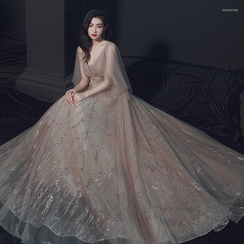 

Party Dresses Dress Female Banquet 2022 Sequin Bridesmaid Texture Ladies Dignified And Elegant Evening Autumn A327