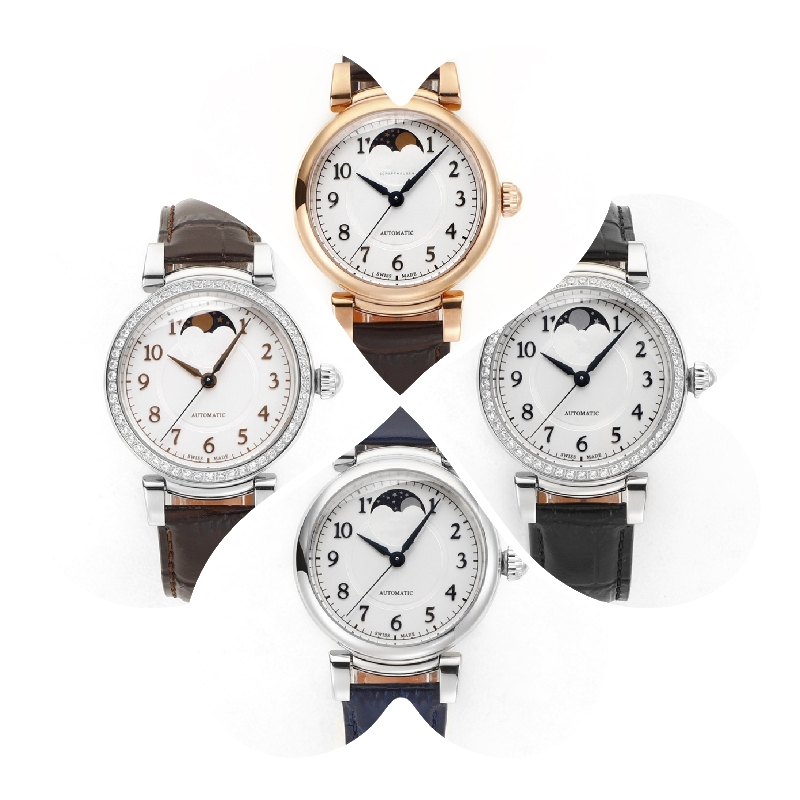 

Montre de luxe mens Watches 36mm Automatic Mechanical movement steel case Phases of the moon luxury watch Wristwatches 30m waterproof, As picture