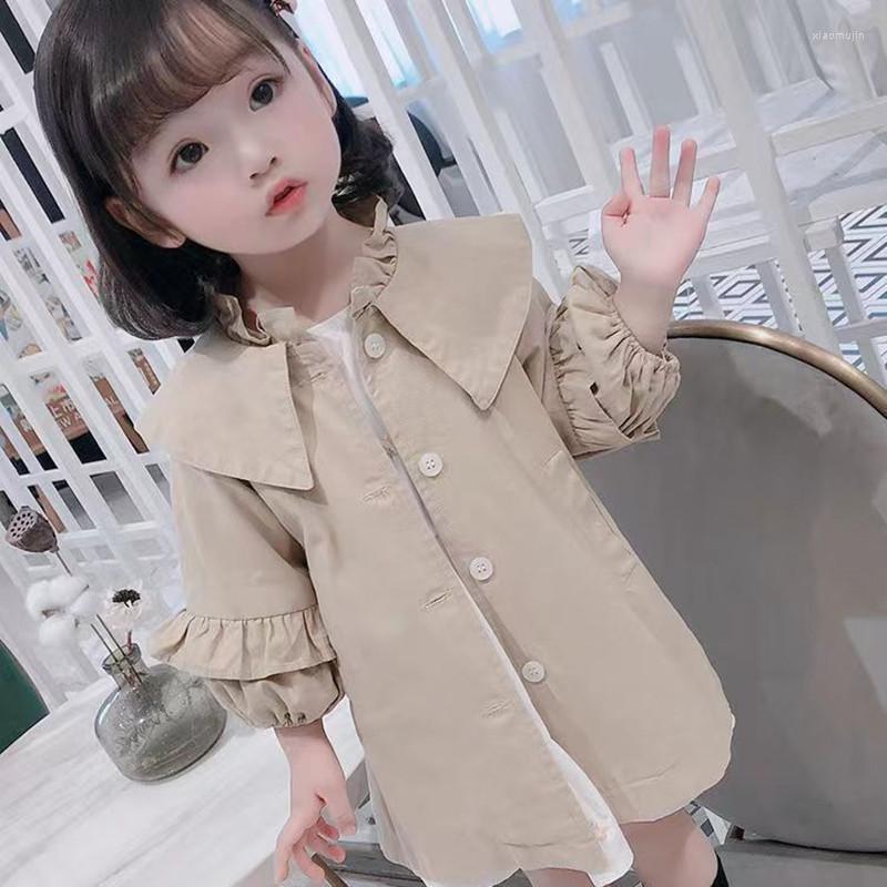 

Coat Children's Clothing Girls Net Red Jacket Autumn Western Style Mid-length Windbreaker Female Baby Spring And