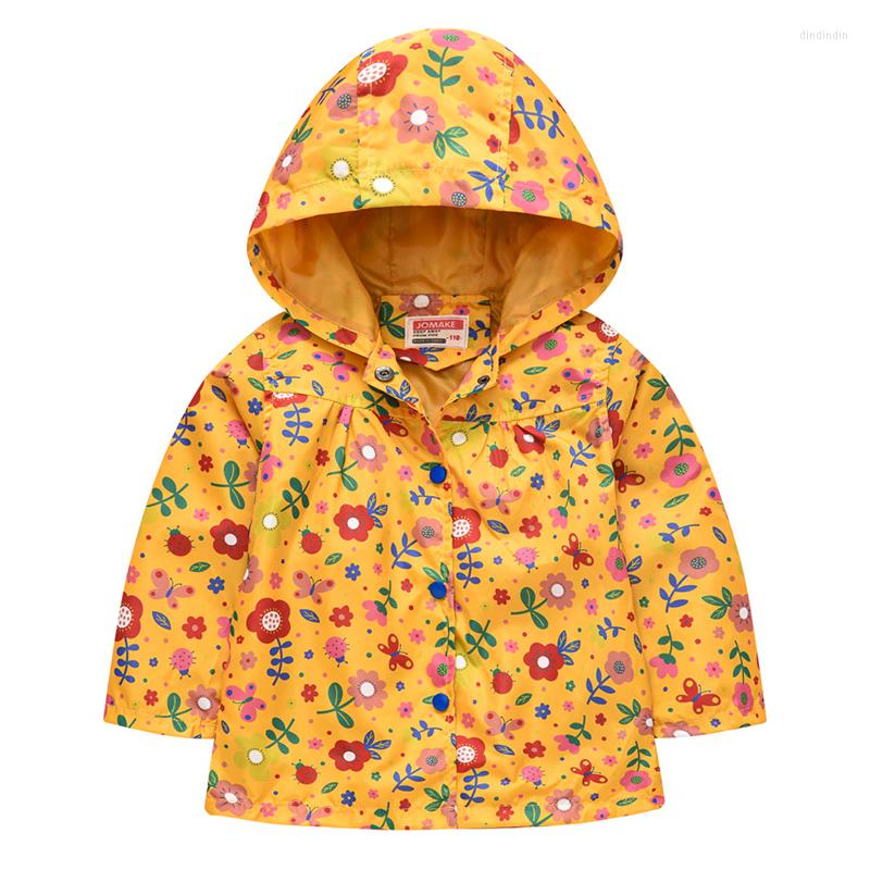 

Coat Kids Windbreaker Clothes Girls Jackets Children Hooded Single-breasted Baby Fashion Print Infant Waterproof Hoodies, 3098-1