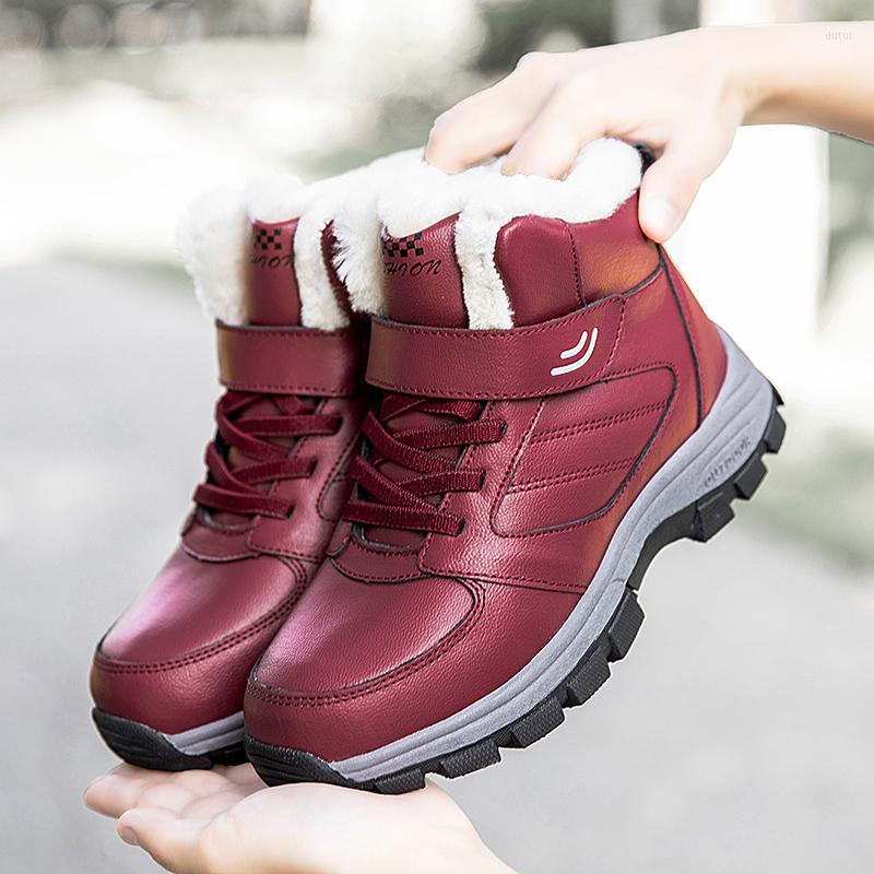 

Boots Valstone Outdoor Women's Winter Ankle Vintage Warm Lined Couple Plush Shoes All-match Casual Male Quality Anti-skid, Claret female