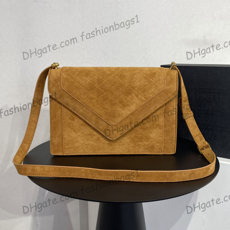 

Luxury Designer Womens Envelope Velour Quilted Bags Gold Metal Multi Pochette Accordion Classic Flap With Strap Crossbody Shoulder Messenger Handbags 26CM, Box