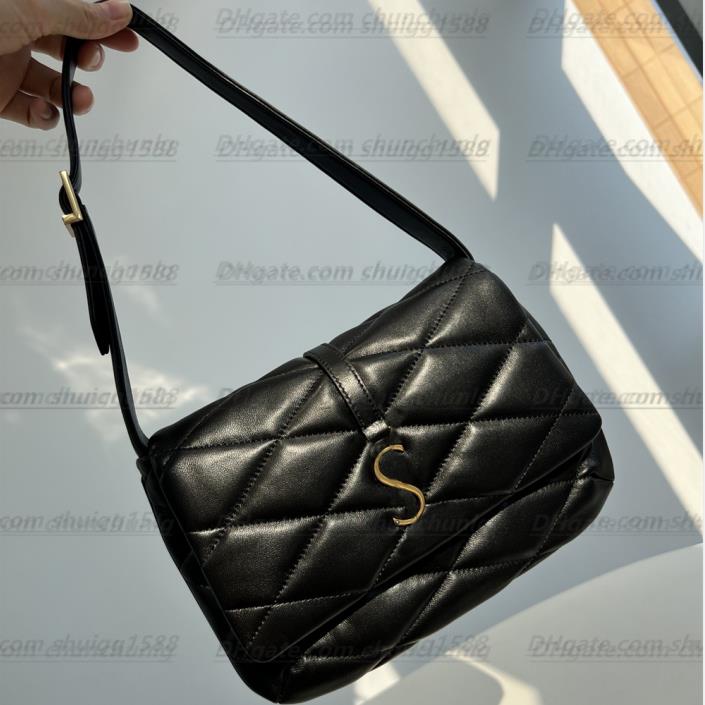 

Top genuine leather women LE 57 shoulders bags for womens Chest pack lady hobo Tote chains handbags presbyopic Crossbody purse messenger Clutch Bags wallet, 1-white
