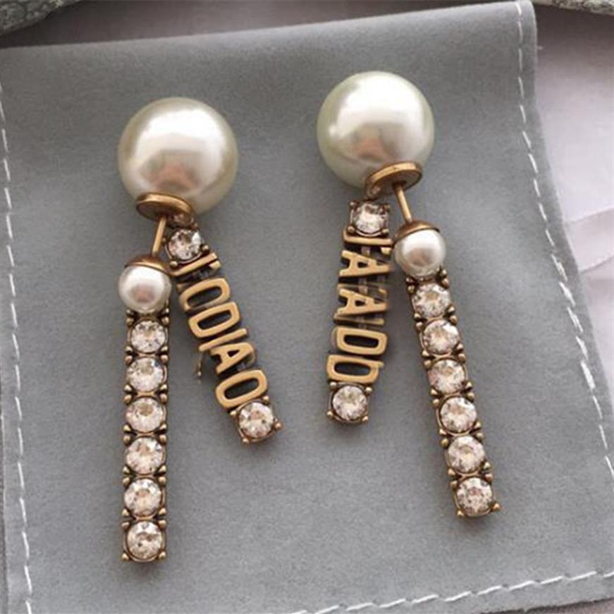 

High-quality Fashion brand designer Stud earrings des boucles d'oreilles for women engagement wedding luxury jewelry couples 221Y