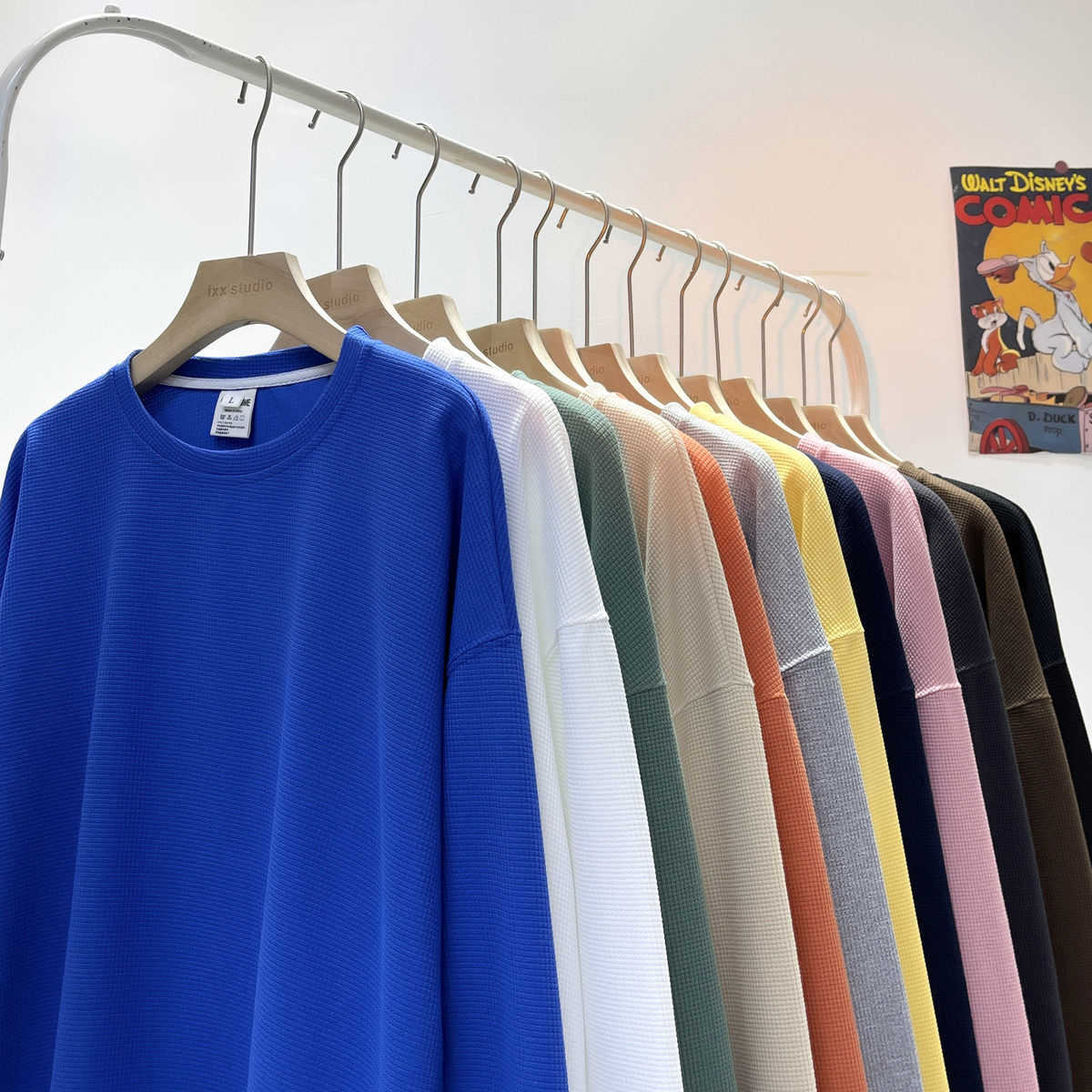 

Men's Hoodies Sweatshirts Privathinker Waffle Round Neck Men's Sweatshirts 12 Color Korean Clothing Autumn Male Pullovers Solid Brand Unisex Hoodies 5XL T221008, Orange