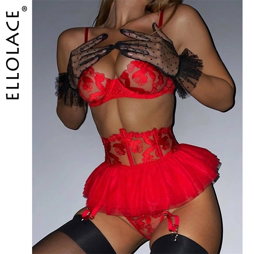 

Sexy Set Ellolace Fancy Lingeries Luxury Lace Erotic Womens Underwear 3Pieces Transparent Sexy Round Matching Intimate 221010, Sky blue