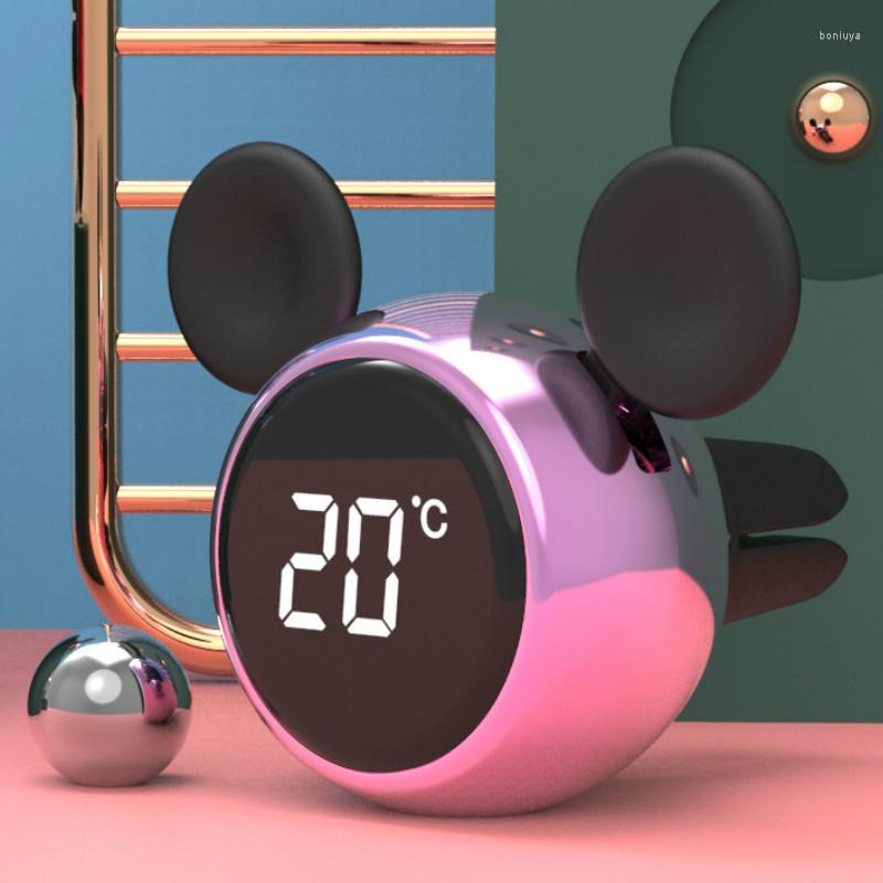 

Cute Car Perfume Smart Touch Screen Temperature Display Creative Air Outlet Interior Decoration Ornament