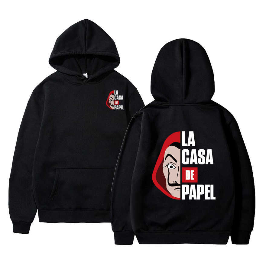 

Men's Hoodies Sweatshirts La Casa De Papel Men Women Unisex Hoodies Sweatshirts TV Show Money Heist Novelty Paper House Hoodie T221008, Photo color
