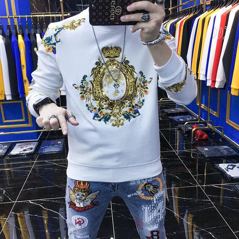 

Men's Hoodies Selling Hoodie Men's Autumn And Winter Crown Printed Casual High Quality Slim Sweatshirt, As shown asian size