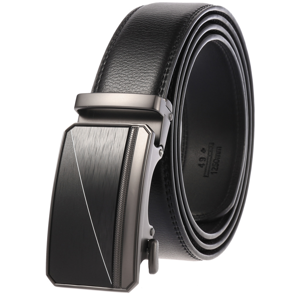 

Luxury Brand Automatic Buckle black Belts Male Genuine Leather Strap Belts For Men, With box