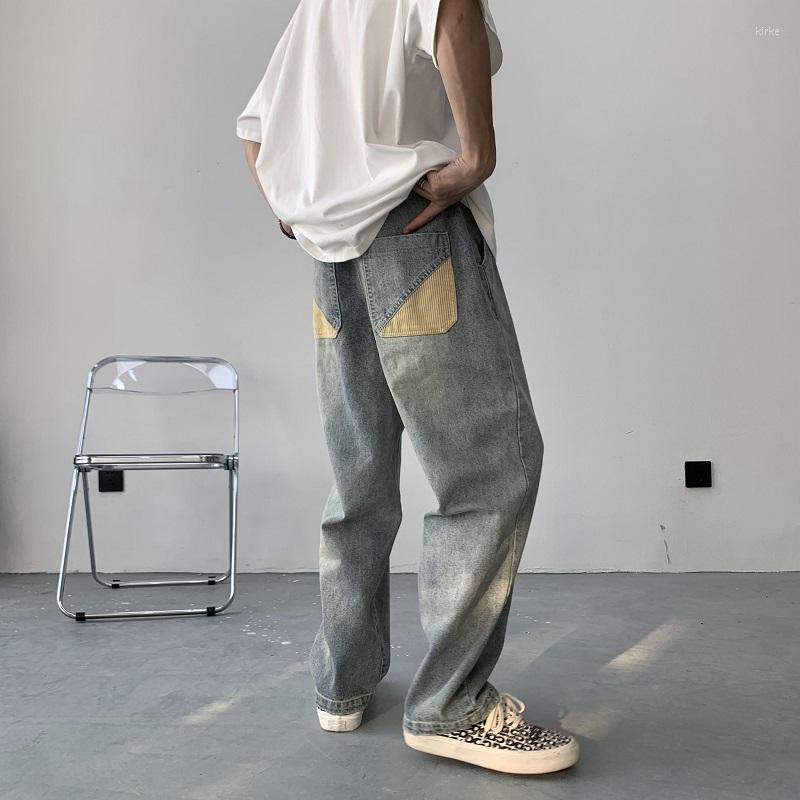 

Men' Pants Light Blue Loose Jeans Wide For Mens Korean Streetwear Casual Stylish Trendy Products 2022 Denim Trousers Boyfriend Clothe, Sky blue