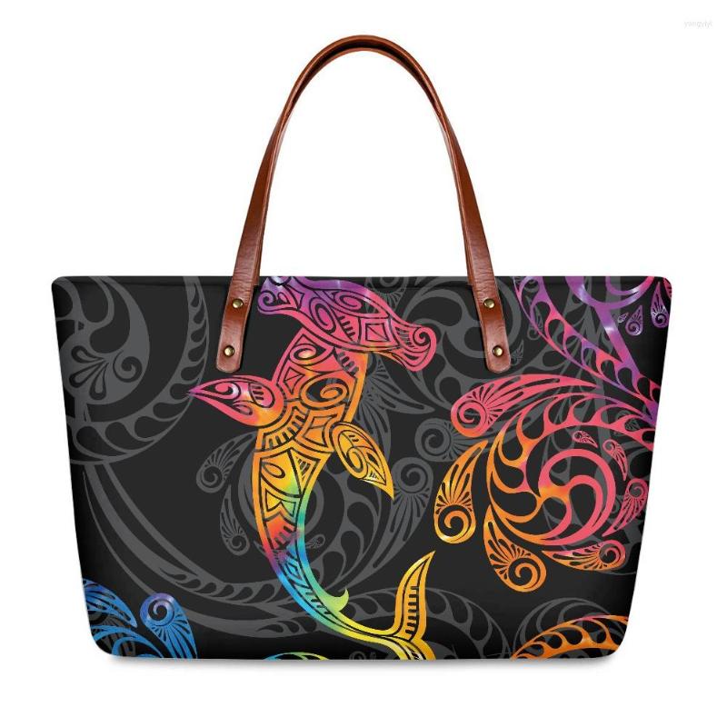 

Duffel Bags Cumagical Style Handbag Women Large Leather Shoulder Bag Polynesian Plumeria Flower Elegant Ladies Crossbody, Ysfd1509al