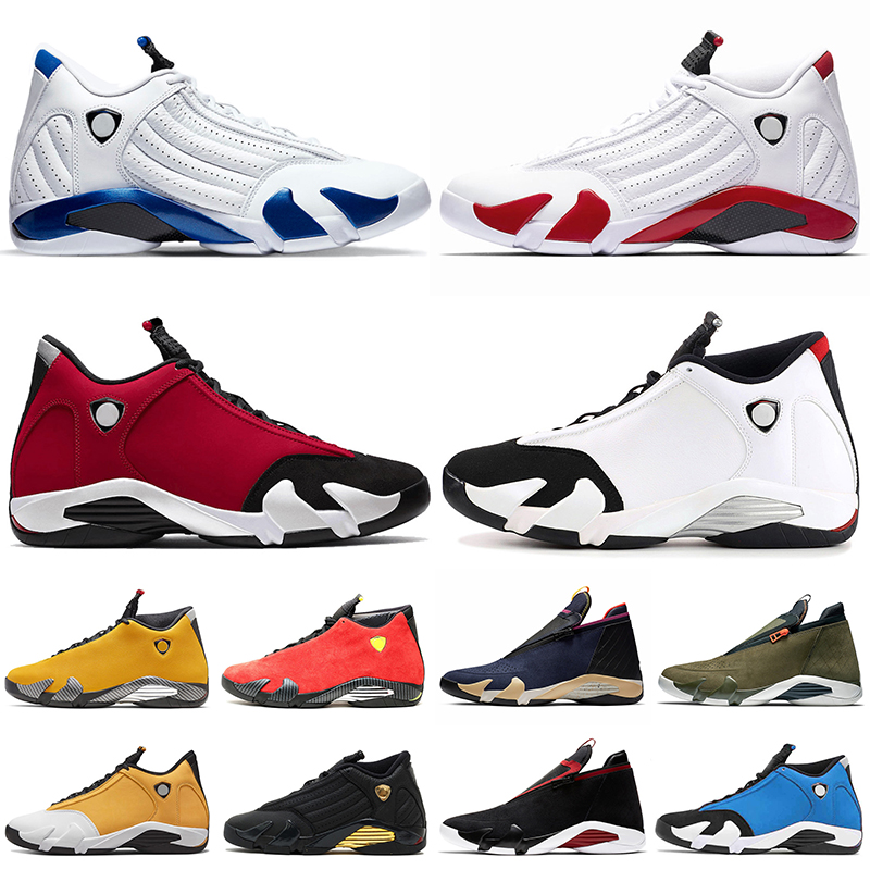 

14 14s Basketball Shoes Mens Sneaker Hyper Royal black toe thunder candy cane desert sand Gym Blue Olive cheaper Sport Trainers, Ginger