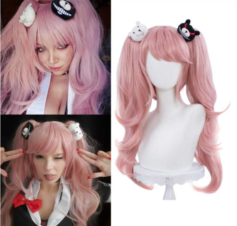 

Synthetic Wigs Anime wig female ballerina round dancing ballerina on the island of broken river shield with thick tiger mouth clip cosplay headgear 221010, Picture color