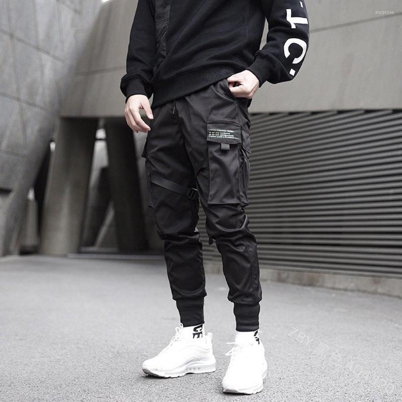 

Men' Pants Solid Retro Fashion Spring Color Antumn Trousers Mens Multi-pocket Long Men, Black