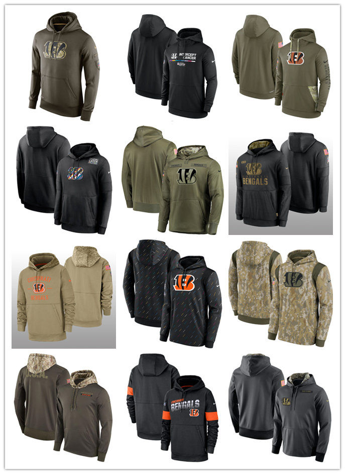 

Football Hoodie Cincinnati''Bengals''MEN Salute to Service Crucial Catch