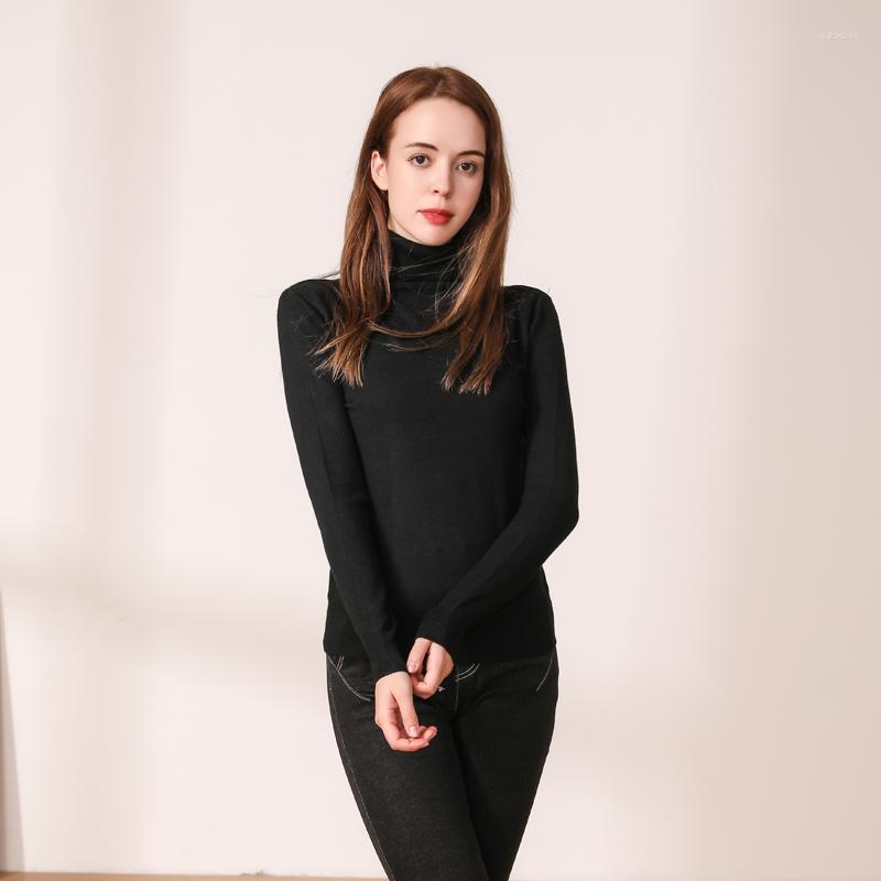 

Women' Sweaters Clothing Women Turtleneck Autumn Winter Korean Slim Pullover Basic Tops Casual Soft Knit Sweater Warm Jumper, Black