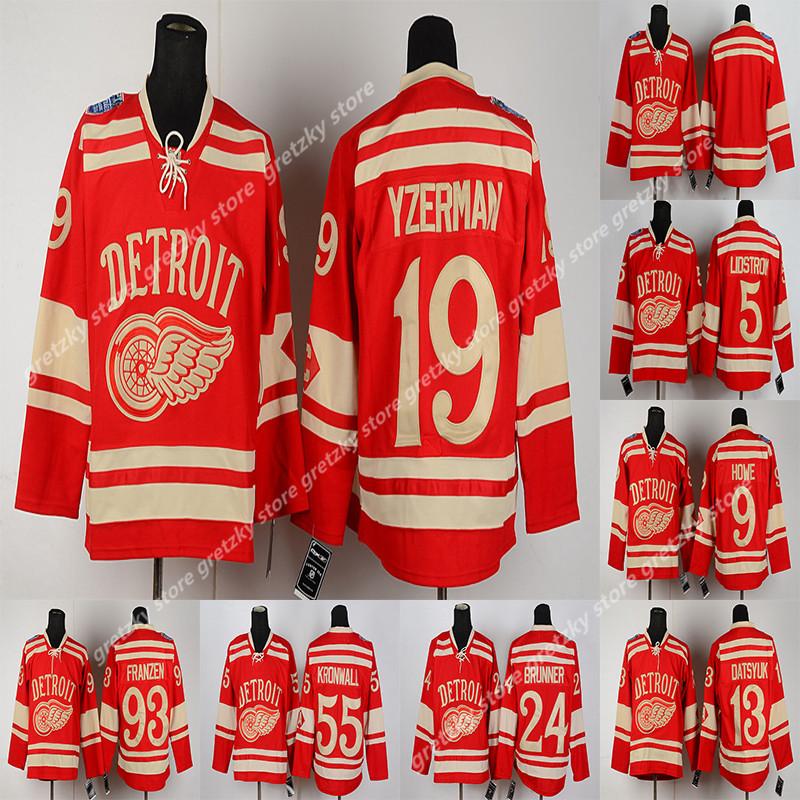 

Cheap Hockey Winter Classics Detroit Red Wings Rbk Jerseys 8 Abdelkader 9 Howe 13 Datsyuk 19 Steve Yzerman 71 Dylan Larkin Custom Hockey Jersey, Beige