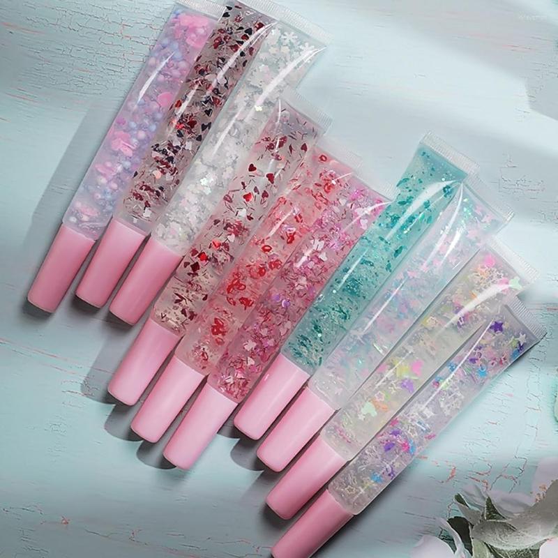 

Lip Gloss Sequins Transparent Hose Fine Branch Private Label Wholesale Moisturizing To Dead Skin Oil Glaze Anniversary Gift, 5 pieces no logo