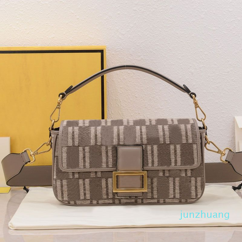 

Designer - Bag Flap Handbag Crossbody Bags Fashion Metal Letter Clasp Hand Purse Magnetic Snap Inside Suede Fabric Removable Shoulder Strap