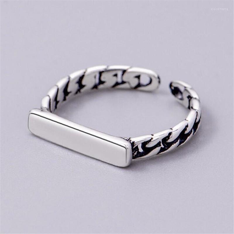 

Wedding Rings Chain Braided Rope Retro Silver Color Adjustable Index Finger For Women Simple Trendy Jewelry Gifts