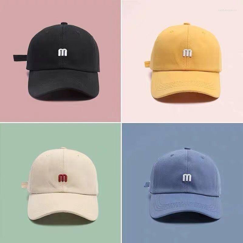 

Ball Caps Cotton Women Baseball Cap Male Casual Embroidery Visor Sun Hats Spring Summer Unisex Solid Color Simple Hip Hop