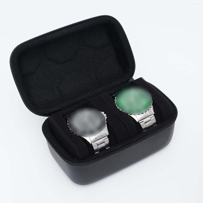 

Watch Boxes 2 Slots Roll Travel Case Holder Keep From Moving Compact Jewelry Storage With Organizer For Home