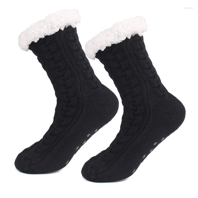 

Sports Socks Women Soft Thick Fleece Warm Anti-Slip Slipper Home Bed Floor Winter Female Est Outdoor