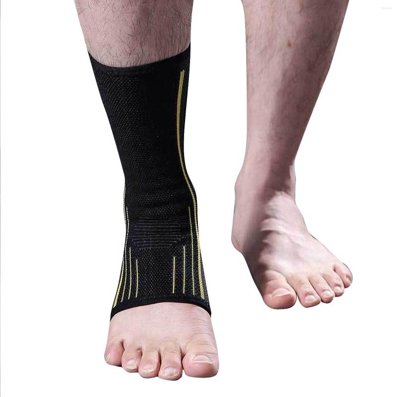 

Ankle Support Reinforced Cotton Yarn High-End Basic Deodorant Basketball Protective Gear Outdoor, Black and yellow cot