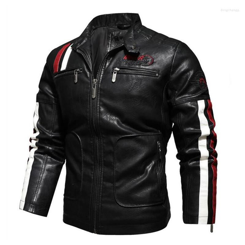 

Men's Jackets Mens Fashion Leather Biker And Coats Faux Fur PU Race Motorcycle Outerwear Cotton Lined Racer Tops Clothing, Black