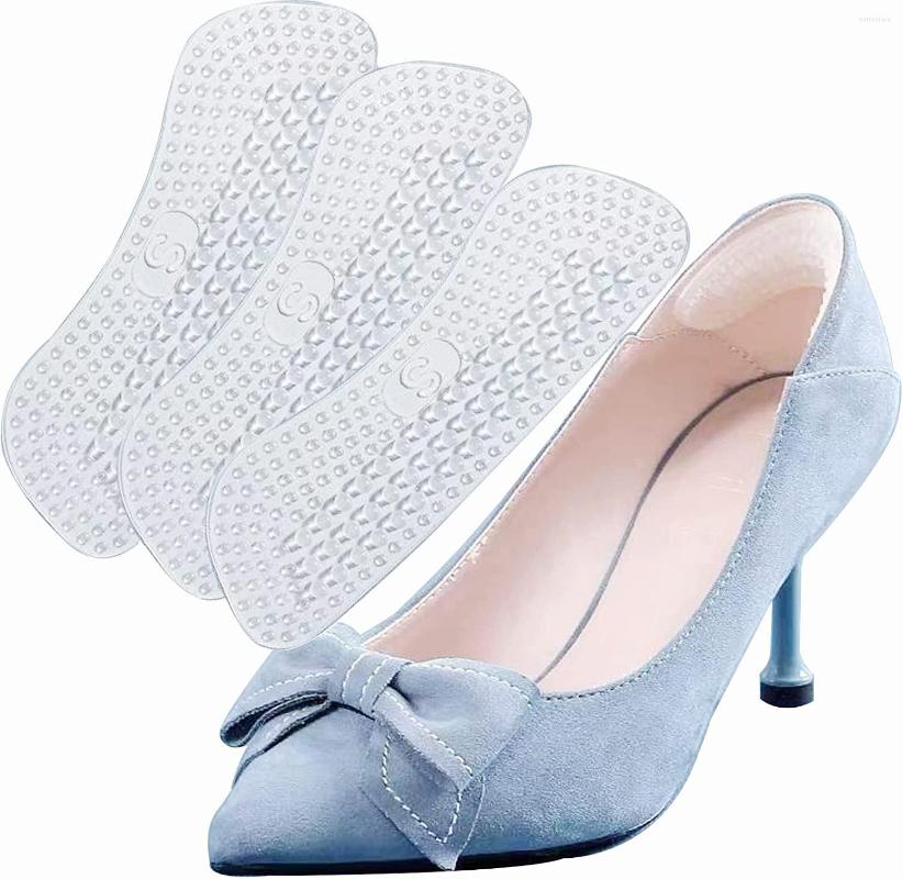

Women Socks Upgrade Soft Silicone Shoe Insoles Heel Stickers Anti-slip Wear-resistant Foot Posts Half Yard Pad Fit Massage Pain Relief, Transparent-xs