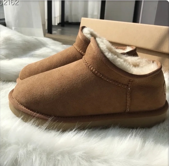 

Classic Warm Boots Womens Mini Half Snow Boot USA Winter Full fur Fluffy furry Satin Ankle Boots Booties slippers US4-12 Customizable colors, Grey
