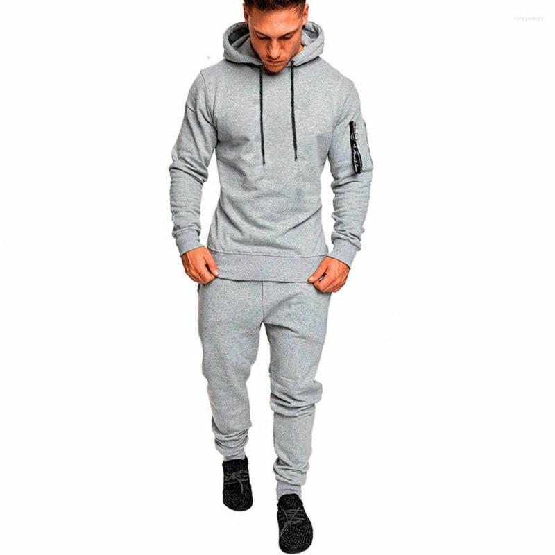 

Men's Tracksuits Men Joggers Sweat Pants Trousers Sets Tracksuit Slim Fit Set Pullover Hoodies Sport Gym Skinny Jogging Casual Full, Black