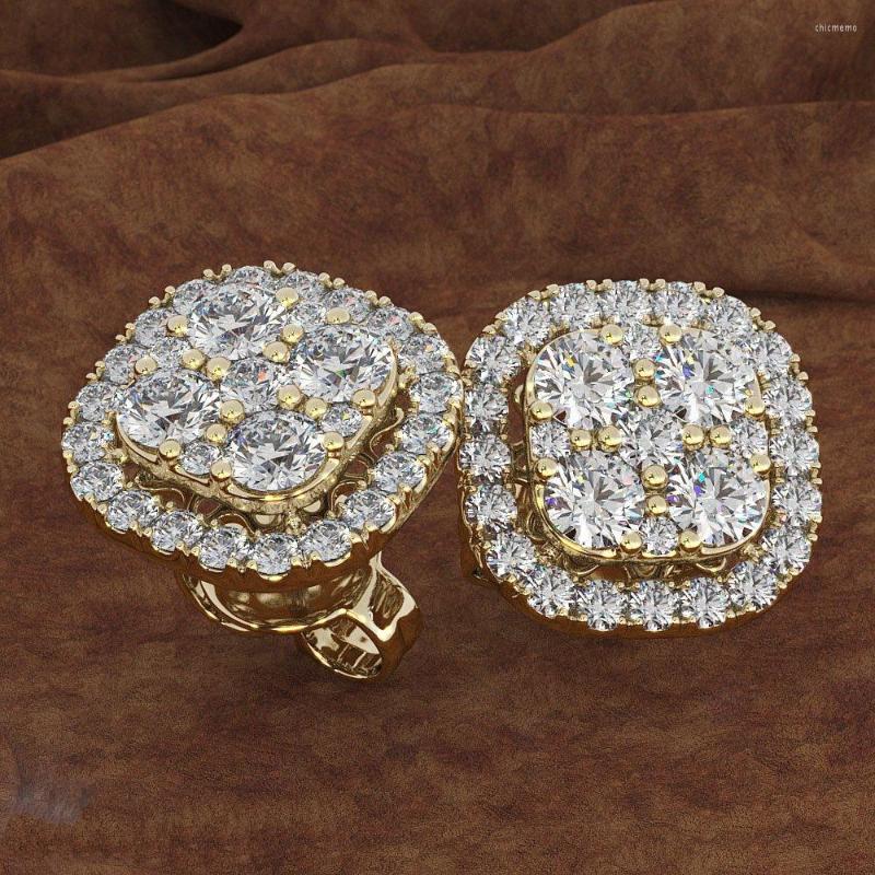 

Stud Earrings Pure Gemstone Earring For Women 14K Gold Diamond Peridot Oorbellen Bijoux Femme Bizuteria Jewelry Orecchini