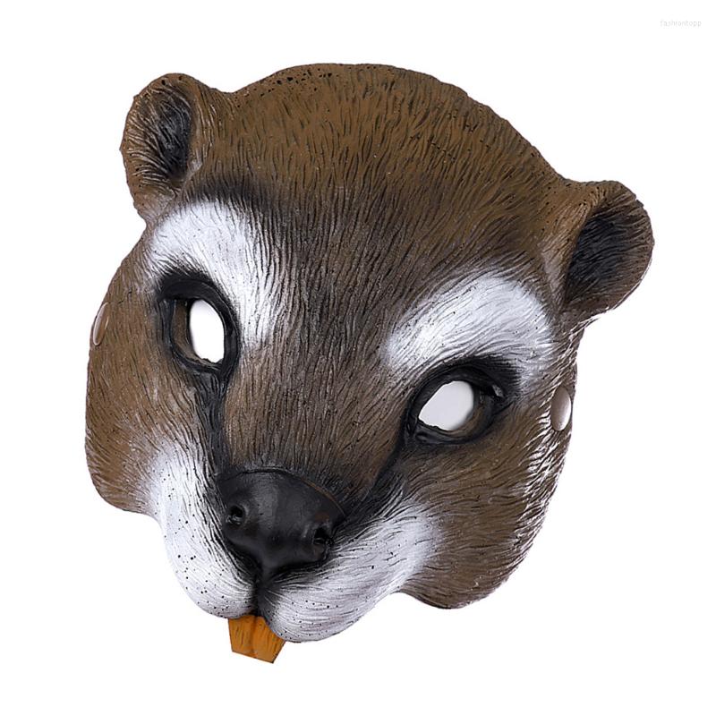 

Bandanas Party Cosplayface Animal Masquerade Masks Squirrel Costume Halfadults Decoration Props