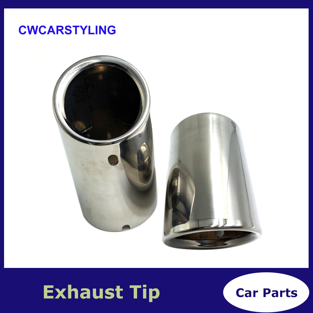 

1 Pair Car Exhaust Systems Muffler Tip Pipe Nozzle For Audi A3 A4 B8 A6 C6 A5 Q5 Q7 Q3 A1 A8 Accessories Tuning