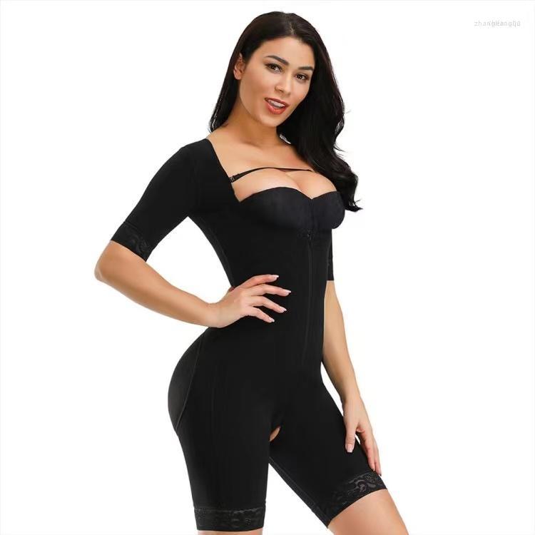 

Belts Full Body Shaper Bodysuit Colombian Reductive Girdle BuLifter Waist Trainer Slimming Shapewear Post Liposuction Thigh Trimmer, Black