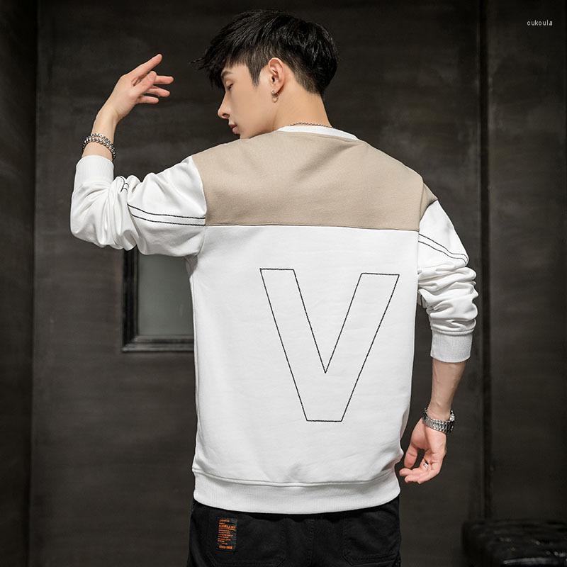 

Men's Hoodies Autumn Fashion Casual Printing Daily Color Matching Classic Basic Round Neck Cotton Simplicity Trend Personality Hooded Loose, Black