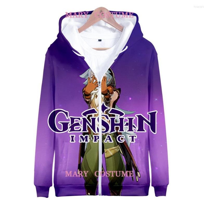 

Men's Hoodies Genshin Impact Lei Ze 3D Fit Hoodie Zipper Fashion Trend Sweatshirt Casual, Beige