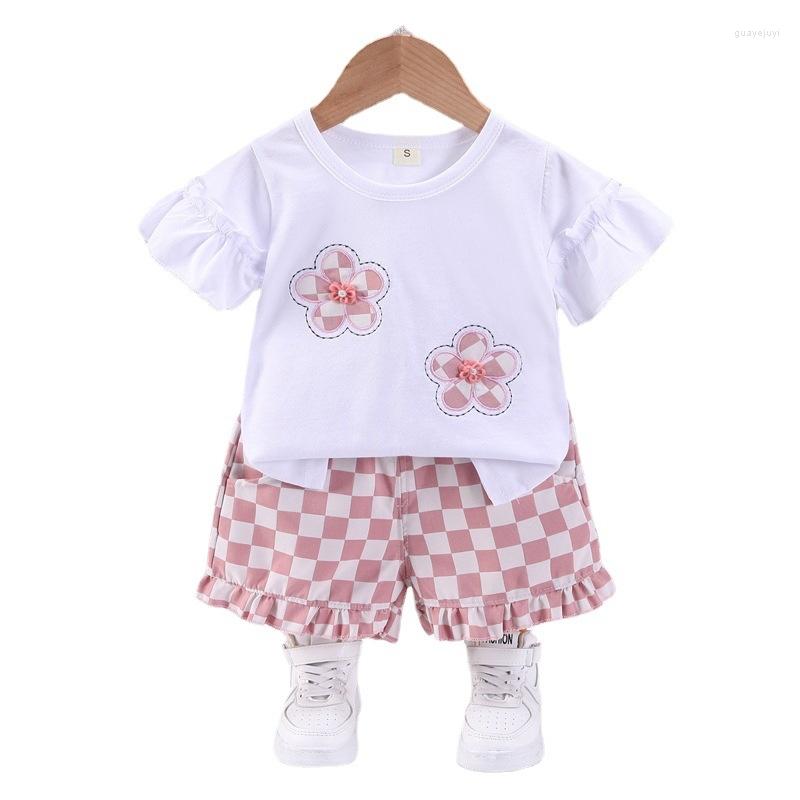 

Clothing Sets Summer Baby Girls Clothes Suit Children Cute Fashion T-Shirt Shorts 2Pcs/Sets Toddler Casual Costume Infant Kids Tracksuits, Black