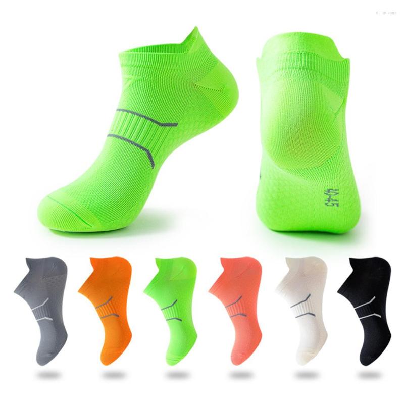 

Sports Socks Men/Women Sport Running Low Cut Thin Breathable Bright Color Quick Dry Fitness Athletic Compression Short Ankle Sock, Black